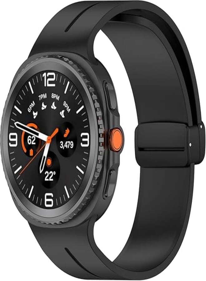 O Ozone Sport Band Compatible with Samsung Galaxy Watch 8 40mm/44mm/Classic 46mm, Soft Silicone Strap with Magnetic Buckle for Men Women, Silicone